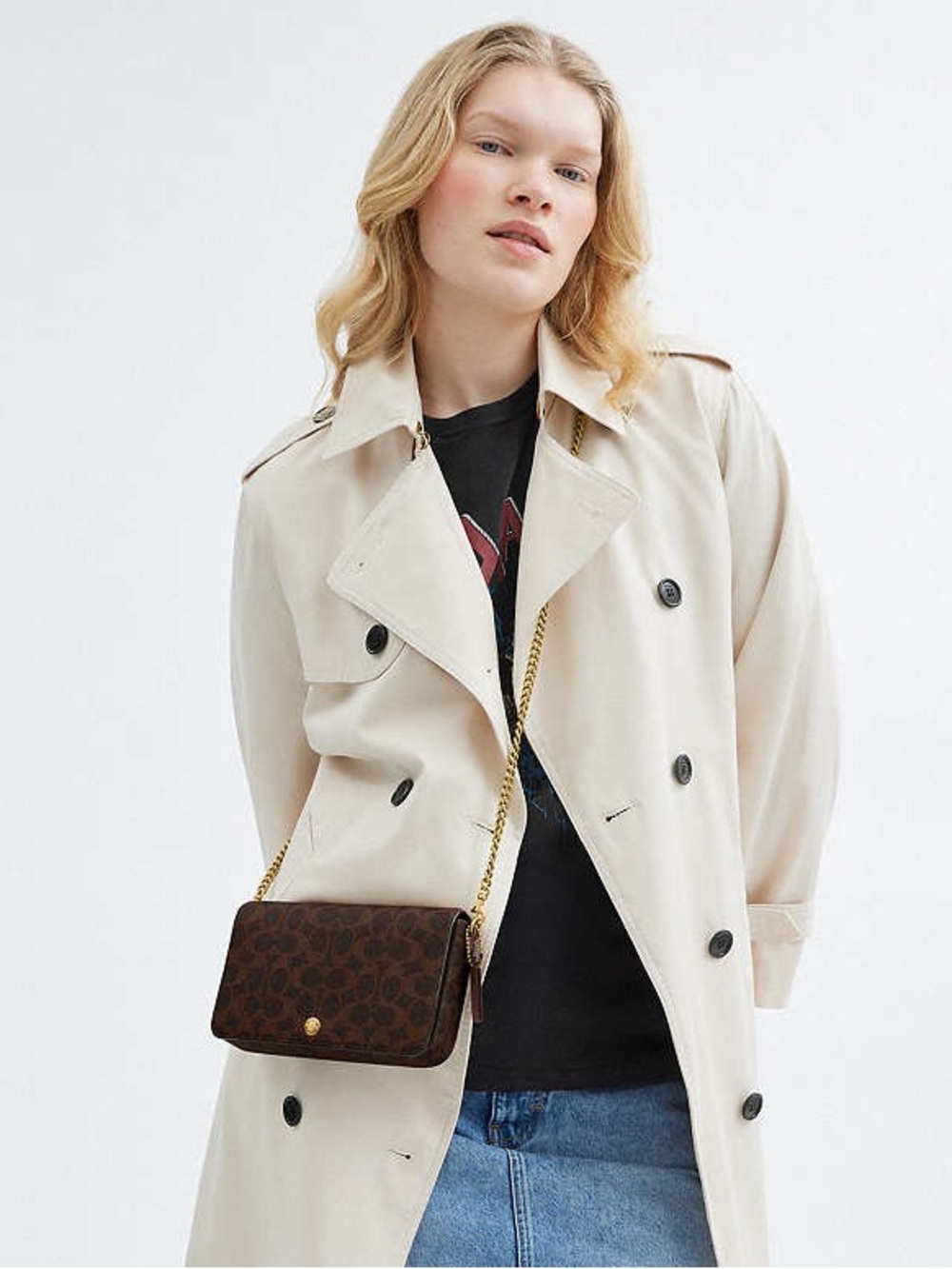 NWT Coach Mila Signature Canvas Crossbody Bag | Brass/Maple | Removable Strap - Picture 8 of 10
